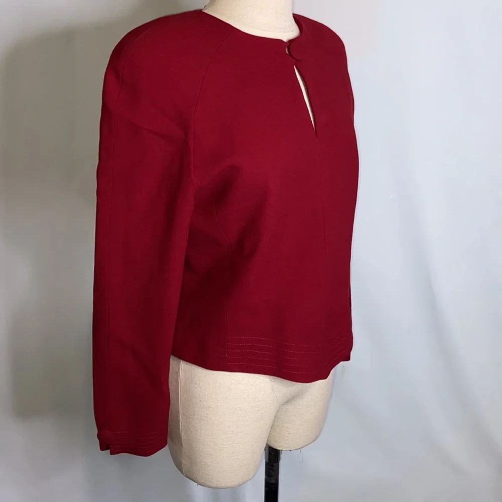 Christian Dior Red Long Sleeves Vintage Top Size 2